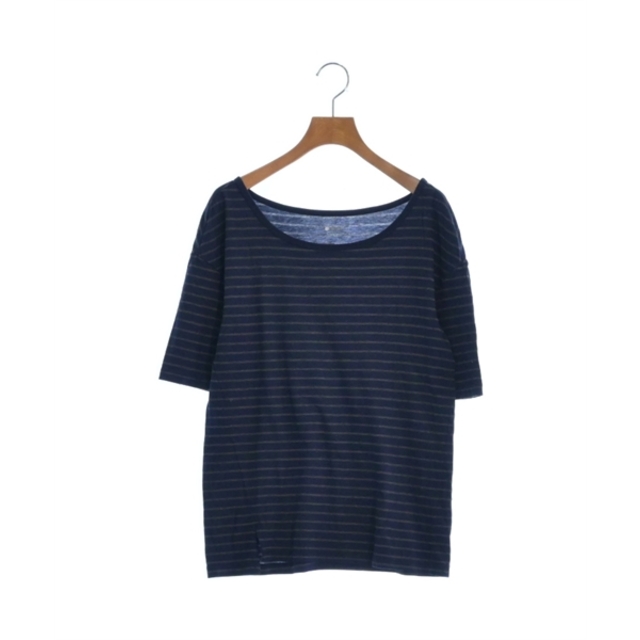 three dots(スリードッツ)のthree dots Tシャツ・カットソー S 紺xグレー(ボーダー) 【古着】【中古】 レディースのトップス(カットソー(半袖/袖なし))の商品写真