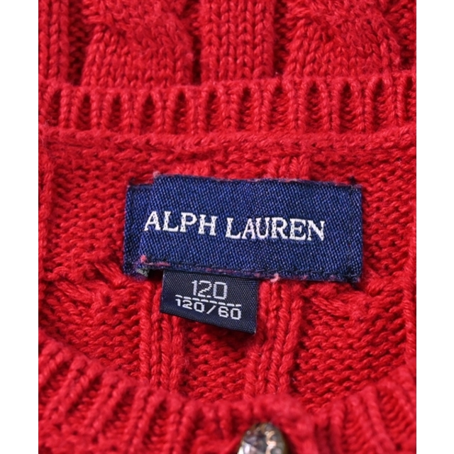 Ralph Lauren(ラルフローレン)のRalph Lauren ラルフローレン ニット 120 赤 【古着】【中古】 キッズ/ベビー/マタニティのキッズ服女の子用(90cm~)(ニット)の商品写真