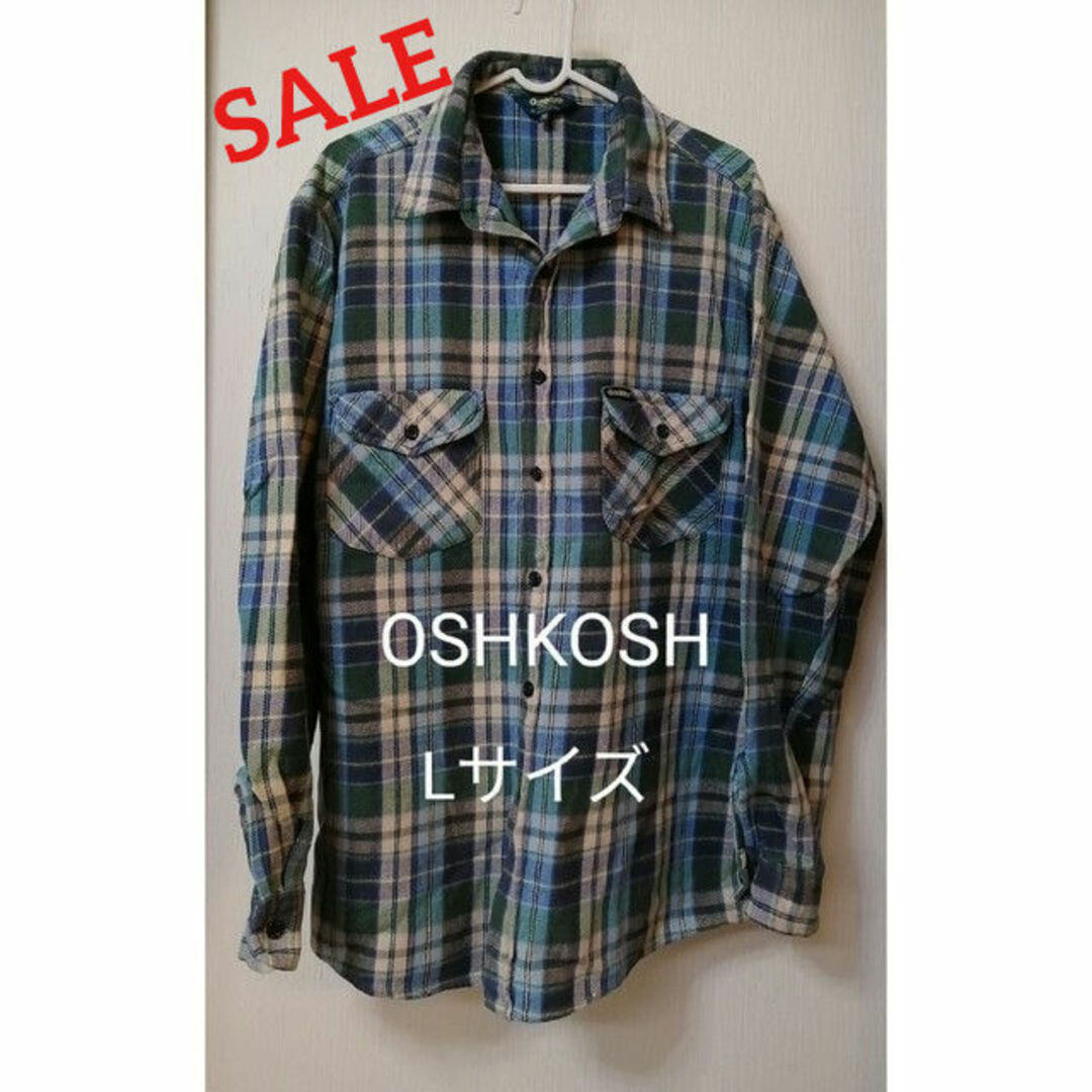 OshKosh(オシュコシュ)のOshkosh チェック柄 ネルシャツ Lサイズ　長袖 フランネル メンズのトップス(シャツ)の商品写真