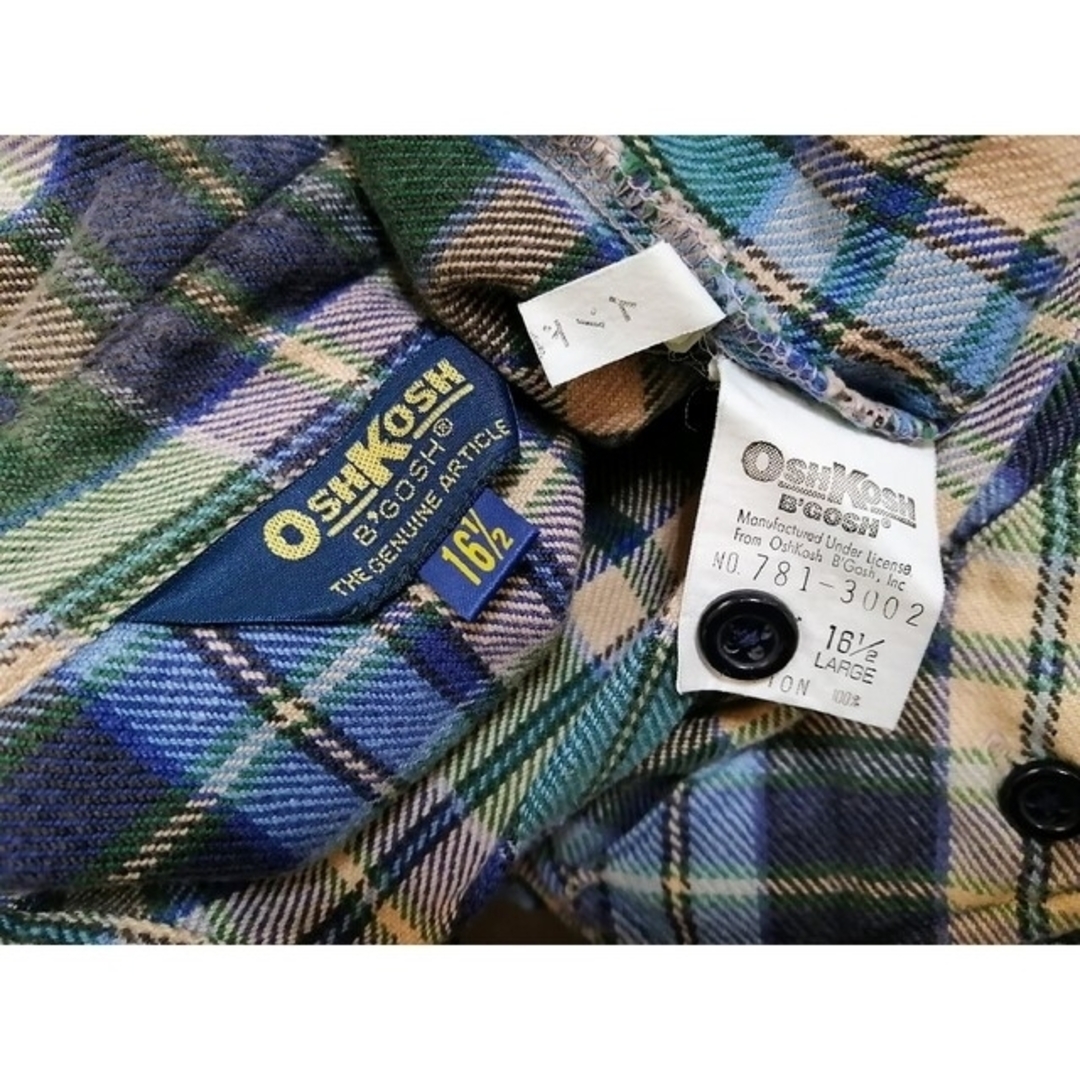 OshKosh(オシュコシュ)のOshkosh チェック柄 ネルシャツ Lサイズ　長袖 フランネル メンズのトップス(シャツ)の商品写真