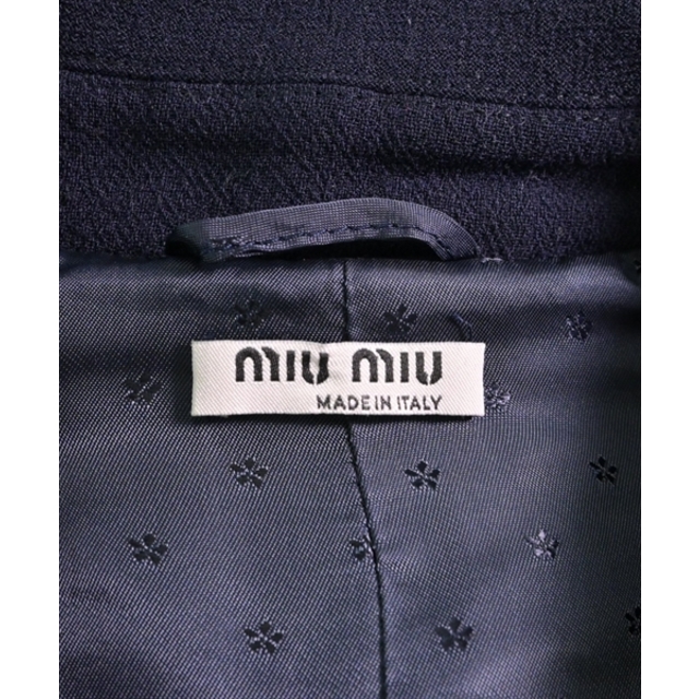 miumiu(ミュウミュウ)のMiu Miu ミュウミュウ ステンカラーコート 42(M位) 紺 【古着】【中古】 レディースのジャケット/アウター(その他)の商品写真