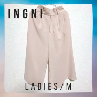 イング(INGNI)の値下げ！INGNI 麻調スカーチョ　ベージュ　レディース/M(カジュアルパンツ)