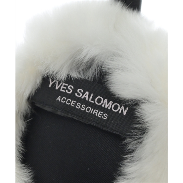 Yves Salomon(イヴサロモン)のYVES SALOMON イヴサロモン イヤーマフ - 白x黒 【古着】【中古】 レディースのファッション小物(イヤーマフ)の商品写真