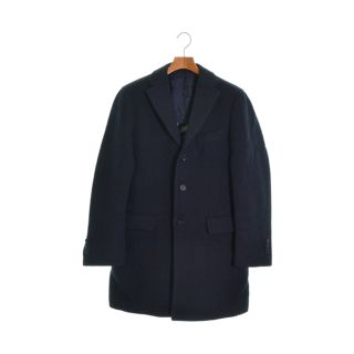 リングヂャケット(RING JACKET)のRING JACKET リングジャケット チェスターコート 46(M位) 紺 【古着】【中古】(チェスターコート)