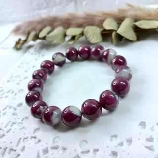希少石】ルビーインクォーツ約12mm 天然石ブレスレットの通販 by