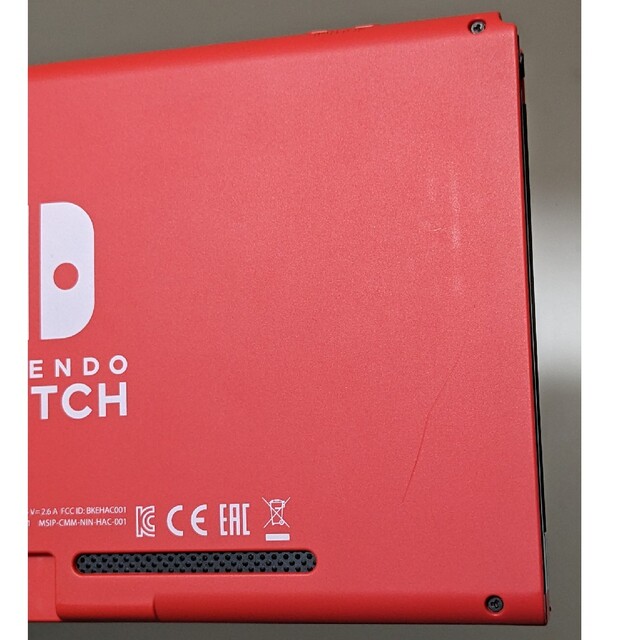 バッテリー長持ち型 Switch マリオレッド 本体とケース 匿名配送 - www