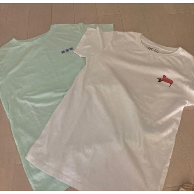 UNIQLO(ユニクロ)のUNIQLO ユニクロ キッズ用Tシャツ YOASOBI 2枚セット キッズ/ベビー/マタニティのキッズ服女の子用(90cm~)(Tシャツ/カットソー)の商品写真