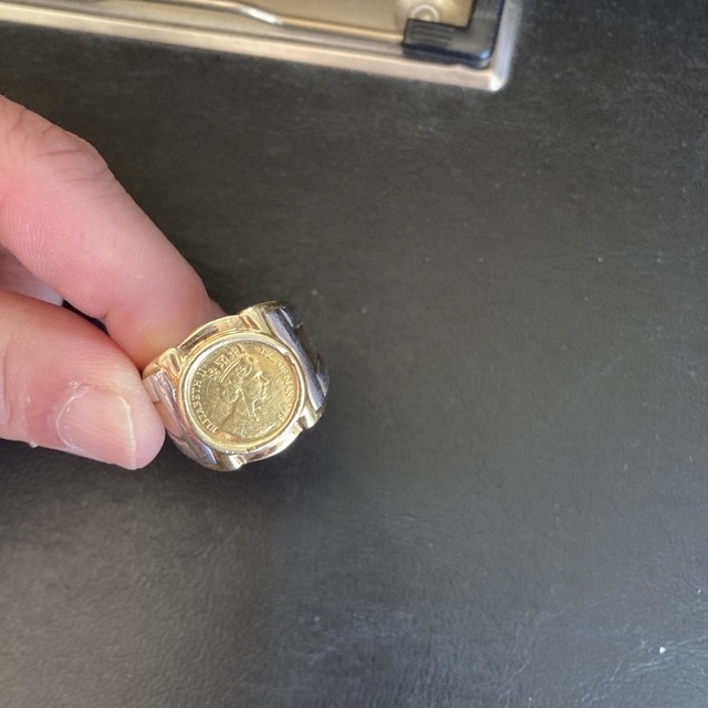 品数豊富! k18 マン島キャット金貨 メンズリング リング(指輪