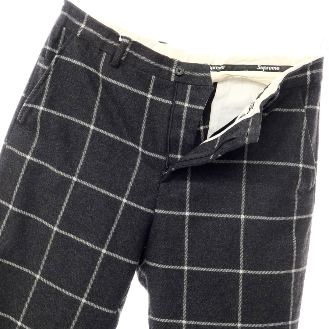 Supreme(シュプリーム)の【中古】シュプリーム Supreme 2022年秋冬 Windowpane Wool Trouser ウールポリエステル チェック スラックスパンツ【サイズ34】【メンズ】 メンズのパンツ(スラックス)の商品写真