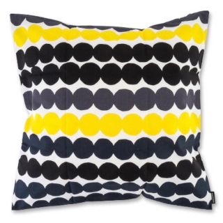 マリメッコ marimekko ラシィマット クッションカバー ブラック イエロ(クッションカバー)