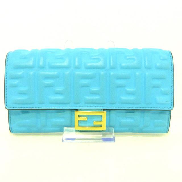 高い素材 FENDI - フェンディ 長財布 ズッカ柄 8M0251 レザー 財布