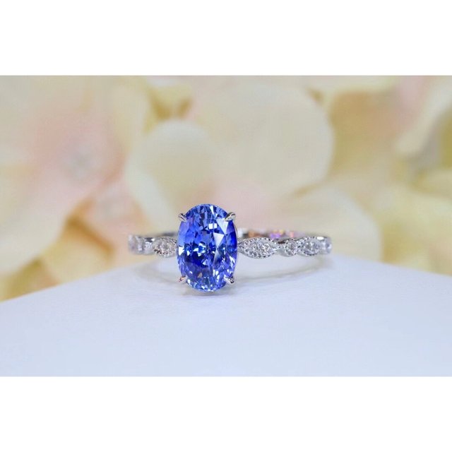 ⭐天然 ロイヤルブルーサファイア リング k18 0.68ct