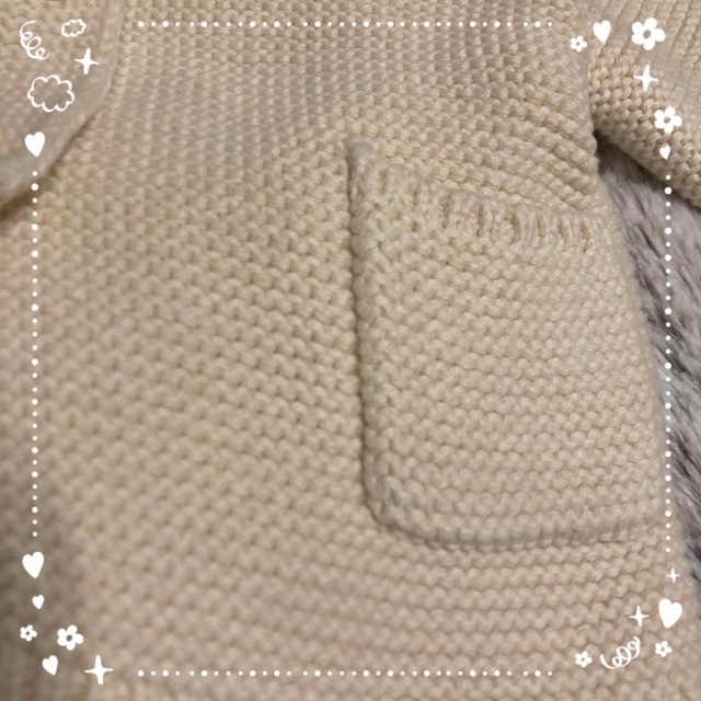 babyGAP(ベビーギャップ)のbaby GAP くま耳ニットカーディガン キッズ/ベビー/マタニティのベビー服(~85cm)(カーディガン/ボレロ)の商品写真