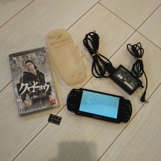 プレイステーションポータブル(PlayStation Portable)の美品⭐️psp3000本体♪黒。純正バッテリー、純正充電器、ゲーム、メモリー付き(携帯用ゲーム機本体)