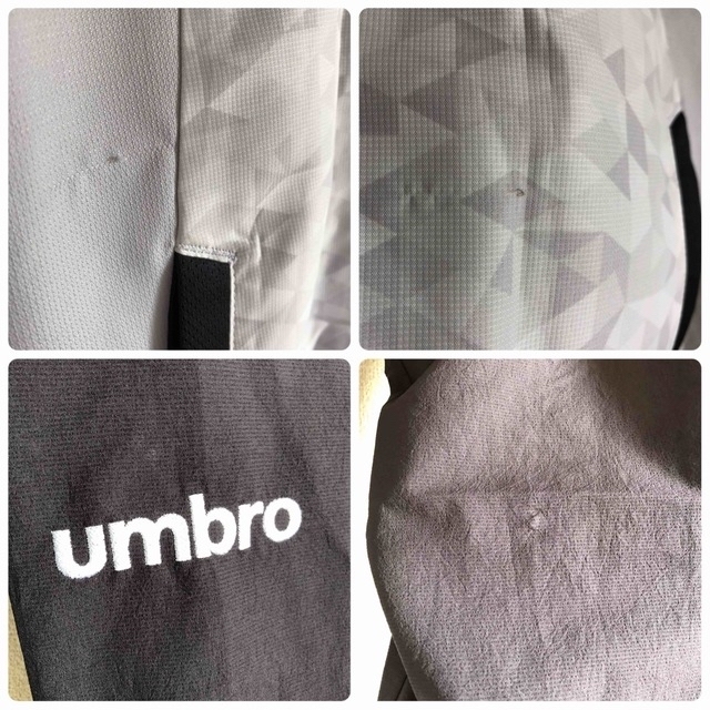 UMBRO(アンブロ)のアンブロ FDDジャケット 白 黒 グラフィッククロス ジャージ 上下セット スポーツ/アウトドアのトレーニング/エクササイズ(トレーニング用品)の商品写真