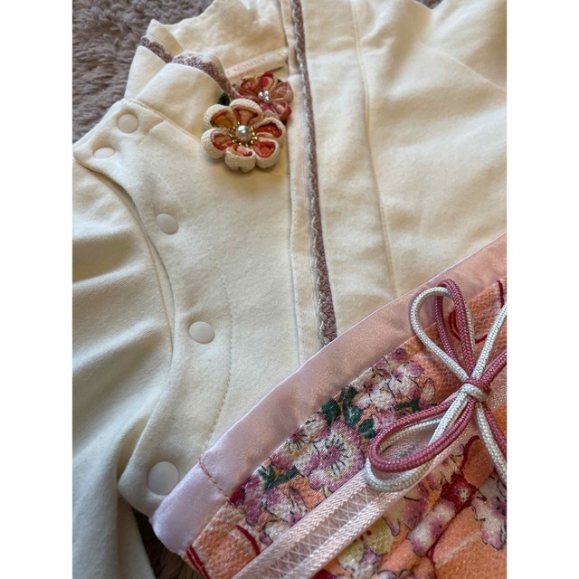 袴ロンパース　スウィートマミー キッズ/ベビー/マタニティのベビー服(~85cm)(和服/着物)の商品写真