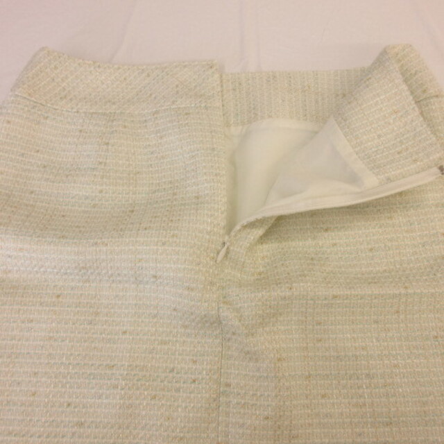 QUEENS COURT(クイーンズコート)のクイーンズコート ミニスカート 台形 ツイード ミントグリーン 2 レディースのスカート(ミニスカート)の商品写真