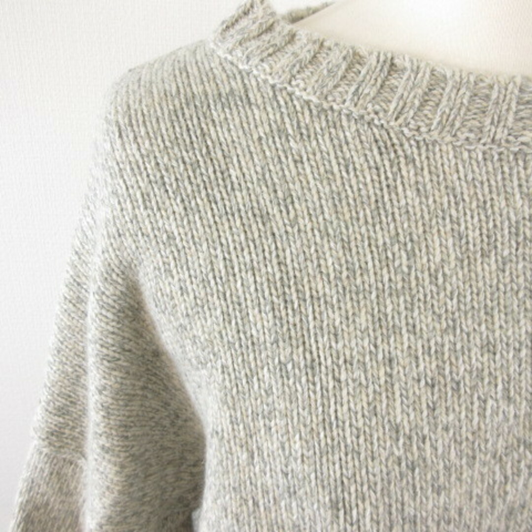 フォーシ FOSI. ニット セーター 長袖 ドロップショルダー ミックスグレー フォーシ FOSI. ニット セーター 長袖 ドロップショルダー ミックスグレー