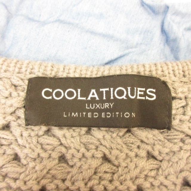 other(アザー)のクーラ COOLATIQUES ニット セーター 長袖 異素材 デニム地 グレー レディースのトップス(ニット/セーター)の商品写真