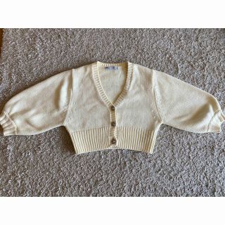 ザラ(ZARA)のZARA ザラ　ショート丈　ニットカーディガン　ボレロ　ビジュー(カーディガン)