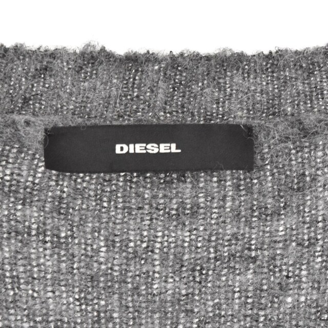 DIESEL(ディーゼル)のDIESEL ディーゼル SOFTY ネックベルトニットワンピース グレー レディース レディースのワンピース(ミニワンピース)の商品写真