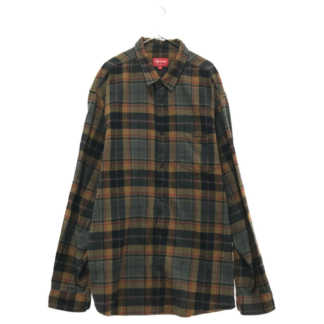 Supreme(シュプリーム)のSUPREME シュプリーム 22AW Plaid Flannel Shirt フランネルシャツ チェック柄長袖シャツ ブラウン メンズのトップス(シャツ)の商品写真