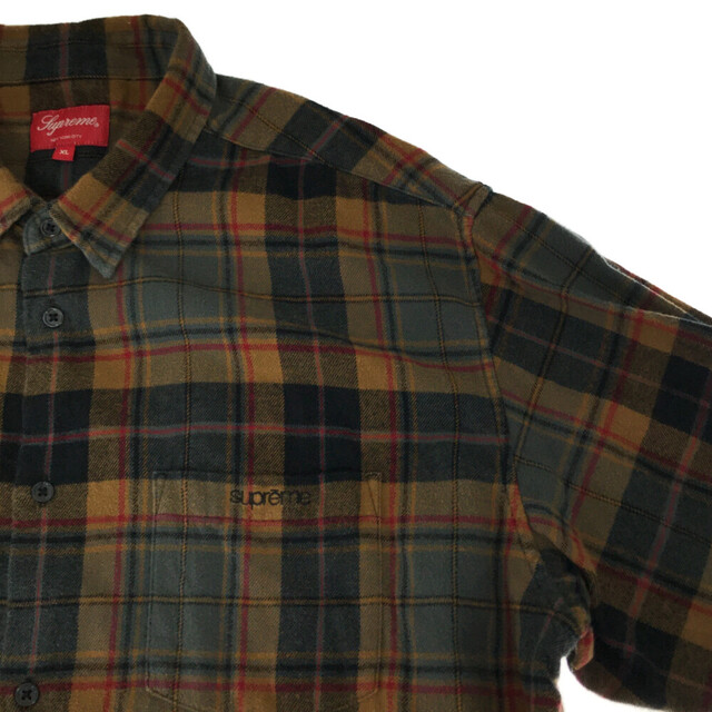 Supreme(シュプリーム)のSUPREME シュプリーム 22AW Plaid Flannel Shirt フランネルシャツ チェック柄長袖シャツ ブラウン メンズのトップス(シャツ)の商品写真