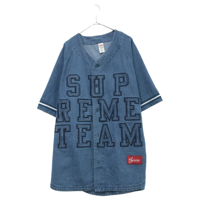 SUPREME シュプリーム 22AW Denim Baseball Jersey デニムベースボールシャツ  インディゴ