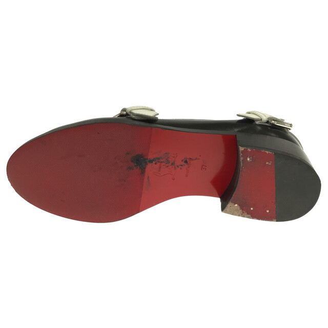 Christian Louboutin(クリスチャンルブタン)のCHRISTIAN LOUBOUTIN クリスチャンルブタン MONMOC DONNA FLAT ベルト デザイン レザー ローファー ブラック  レディース 1200126 レディースの靴/シューズ(その他)の商品写真