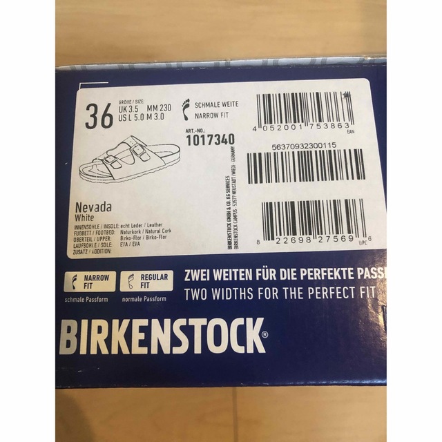 BIRKENSTOCK(ビルケンシュトック)の国内正規品 ビルケンシュトック ネバダ Nevada 36  23センチ 白 レディースの靴/シューズ(サンダル)の商品写真