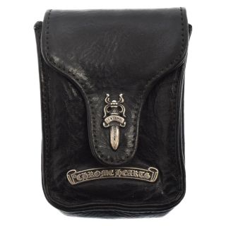 CHROME HEARTS クロムハーツ BLT POUCH CIGARETTE CASE ダガー付きレザーシガレットケース レザータバコケース ブラック