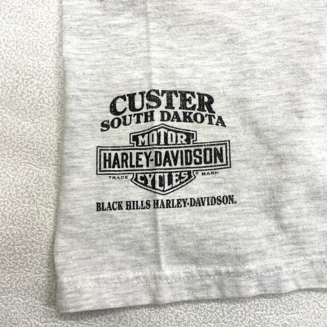 ゆうパケット対応 ハーレーダビッドソン HARLEY-DAVIDSON Tシャツ 半袖 ロゴ 両面プリント サイズ：MEN'S L位 ブラック   mellow