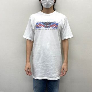 ハーレー(Hurley)の【中古】 ゆうパケット対応 ハーレーダビッドソン HARLEY-DAVIDSON Tシャツ 半袖 ロゴ 両面プリント サイズ：L ホワイト MADE IN U.S.A 古着 中古 mellow HOLOUBEK(Tシャツ/カットソー(半袖/袖なし))