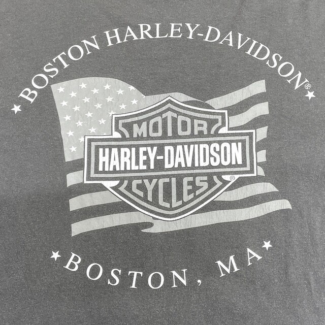 ゆうパケット対応 ハーレーダビッドソン HARLEY-DAVIDSON Tシャツ 半袖 ロゴ 両面プリント サイズ：L チャコールグレー   mellow Bravado