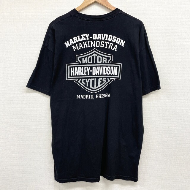 ゆうパケット対応 ハーレーダビッドソン HARLEY-DAVIDSON Tシャツ 半袖 ロゴ 両面プリント サイズ：MEN'S L位 ブラック   mellow