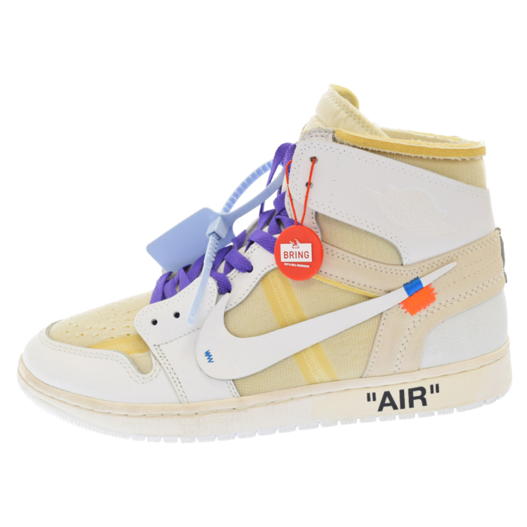 NIKE ナイキ ×OFF-WHITE EU限定 AIR JORDAN 1 RETRO HIGH NRG オフホワイト ヨーロッパ限定 エアジョーダン1レトロオージーハイカットスニーカー AQ0818-100 ホワイト