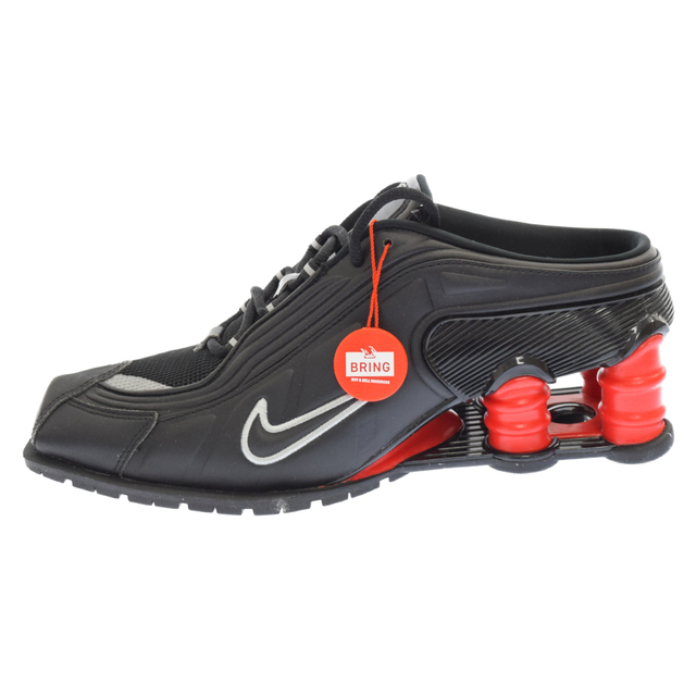 NIKE ナイキ ×MARTINE ROSE SHOX MR4 マーティン ローズ ショックス ローカットハイテクスニーカー ウィメンズ DQ2401-001 マルチ	ブラック/レッド US8.5/25.5