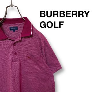 バーバリー(BURBERRY)のBURBERRY GOLF バーバリー ゴルフウエア ポロシャツ 刺繍ロゴ M(ウエア)