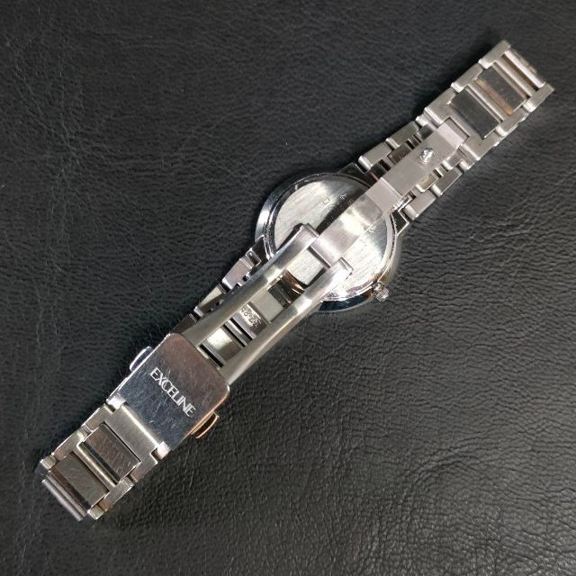 確認済み付属品極美品【稼働品】SEIKO　セイコー　エクセリーヌ　4J40　ホワイト　ゴールド