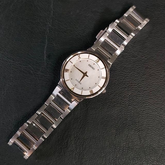 確認済み付属品極美品【稼働品】SEIKO　セイコー　エクセリーヌ　4J40　ホワイト　ゴールド