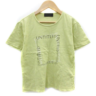 アンタイトル(UNTITLED)のアンタイトル UNTITLED Tシャツ カットソー 半袖 プリント 黄色(Tシャツ(半袖/袖なし))