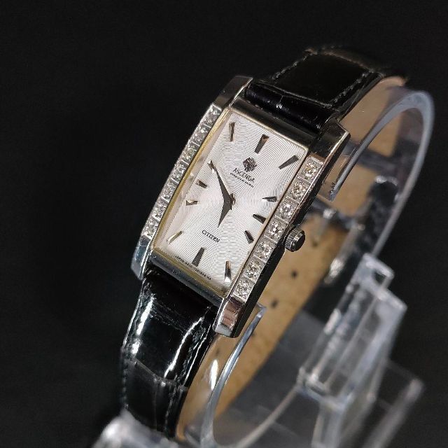 超希少 美品【稼働品】CITIZEN　シチズン　アセンダ　ダイヤベゼル　ホワイト