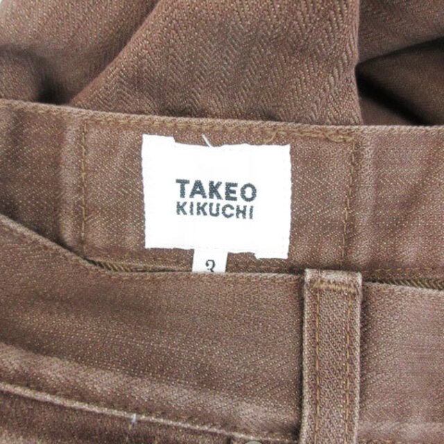 TAKEO KIKUCHI(タケオキクチ)のタケオキクチ デニムパンツ ジーンズ ストレートパンツ アンクル丈 3 ブラウン メンズのパンツ(デニム/ジーンズ)の商品写真