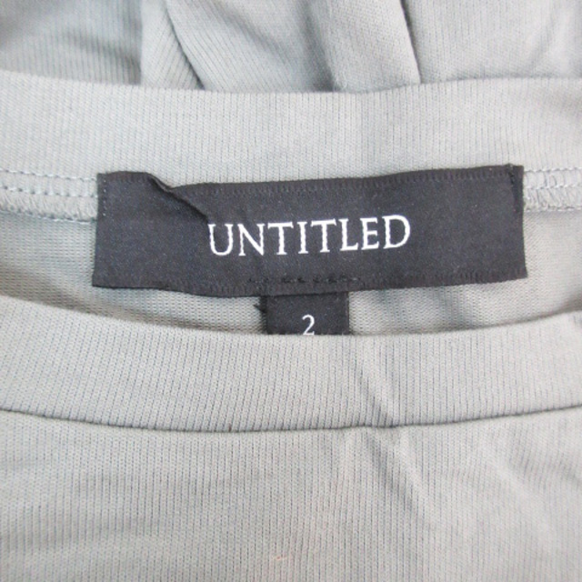 UNTITLED(アンタイトル)のアンタイトル カットソー Tシャツ 半袖 ラウンドネック 2 カーキ /FF37 レディースのトップス(カットソー(半袖/袖なし))の商品写真