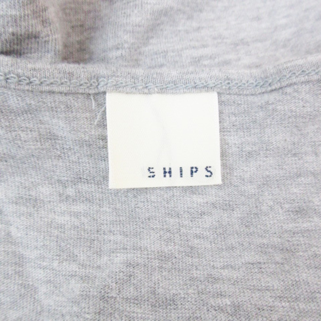 SHIPS(シップス)のシップス カットソー Tシャツ 半袖 Vネック S 杢グレー 白 /FF36 レディースのトップス(カットソー(半袖/袖なし))の商品写真