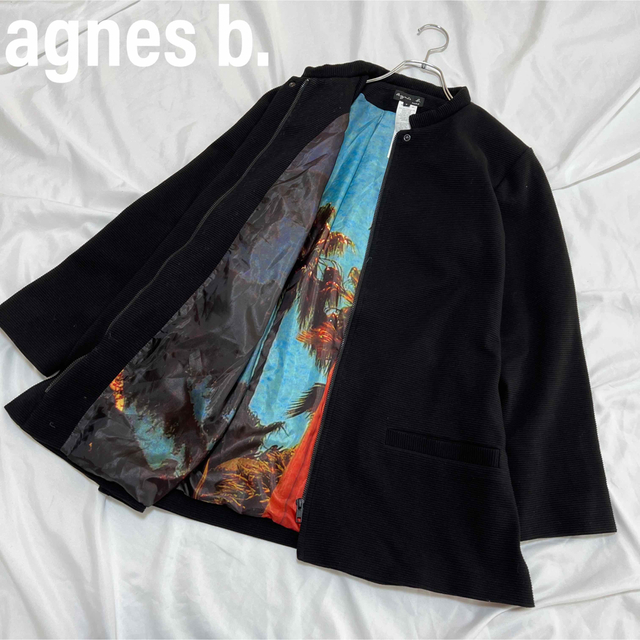 agnes b. アニエスベー ジップアップコート ノーカラーコート アウター
