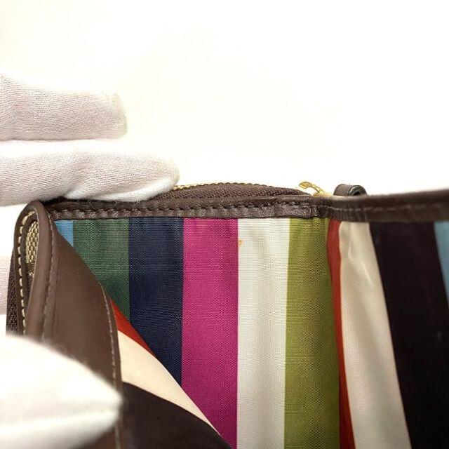 コーチ 二つ折り 財布 ブラウン ベージュ 美品 財布