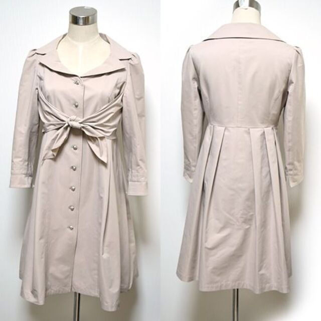 Reneルネ□美品 カメリアボタンスプリングコート ベージュ 38/M~L
