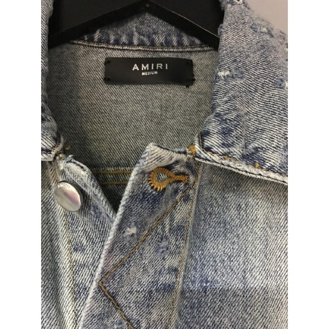 AMIRI ペイント加工デニムジャケット M 売り出しクーポン メンズ