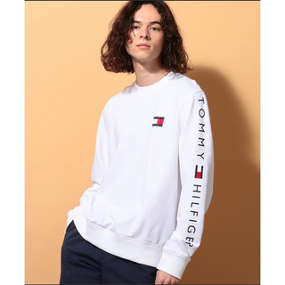 トミーヒルフィガー(TOMMY HILFIGER)の【オンライン限定】フレンチテリー ロゴ ロングスリーブスウェット(スウェット)